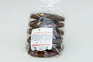 Schokoladen-Elisen-Lebkuchen im Cellophanbeutel