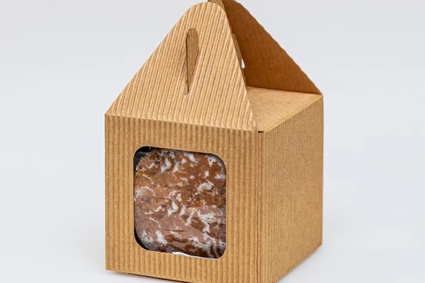 Geschenkverpackung Naturkarton mit Lebkuchen